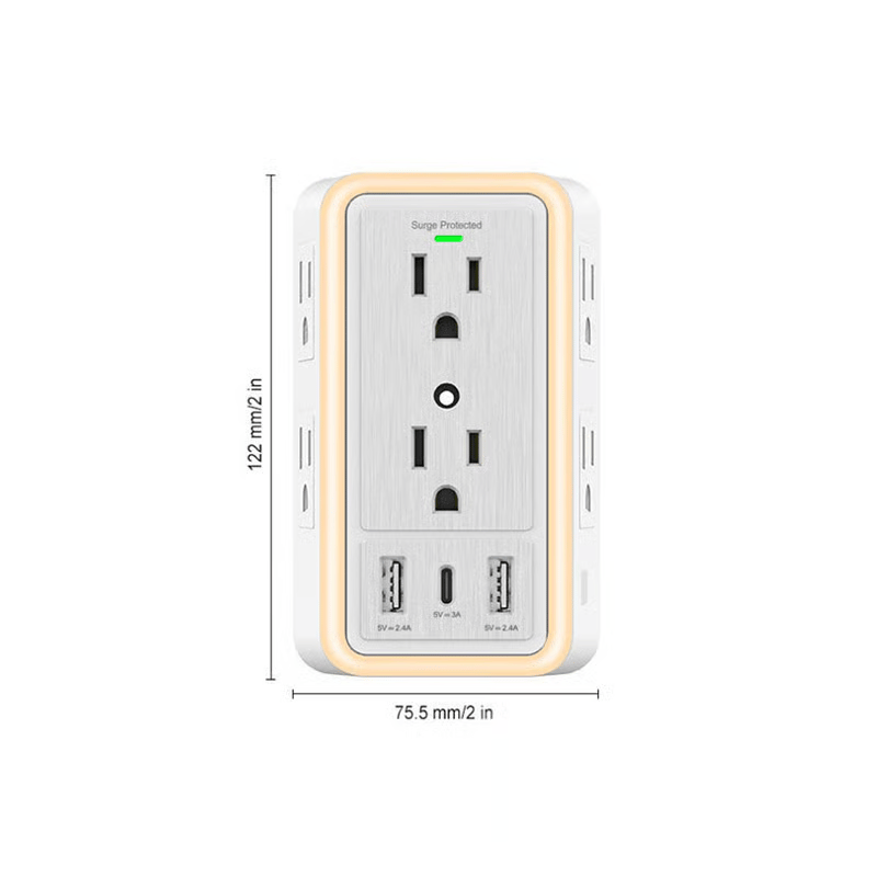 đ„Professional Smart Night-Light Multi-Outlet Wall Extender
