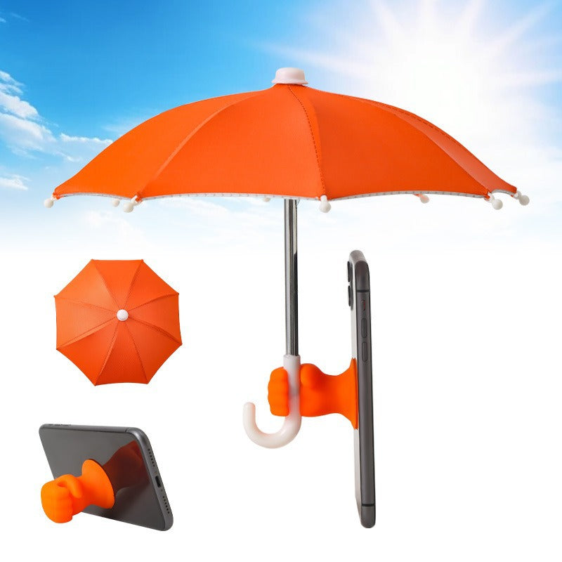 ☂️📱 Adjustable Phone Stand with Sun Shade – Universal Pig Suction Cup Phone Holder