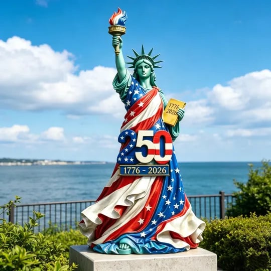 š„Limited-time promotionš„Handmade USA 250th Anniversary Statue of Liberty Figurine
