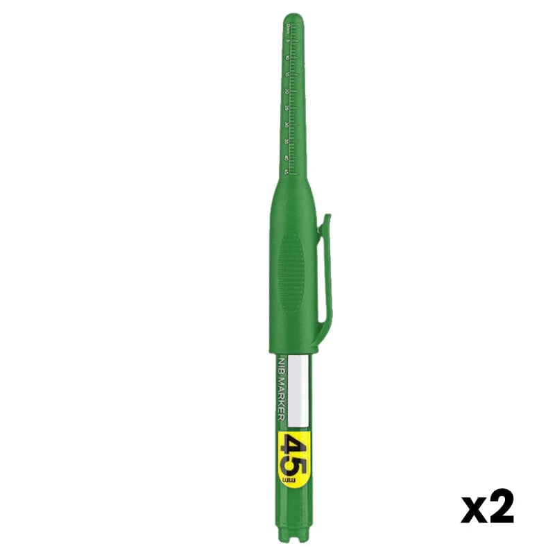 π Pack of 4 Deep Hole Marker Pens with 45mm Extra Long Nib