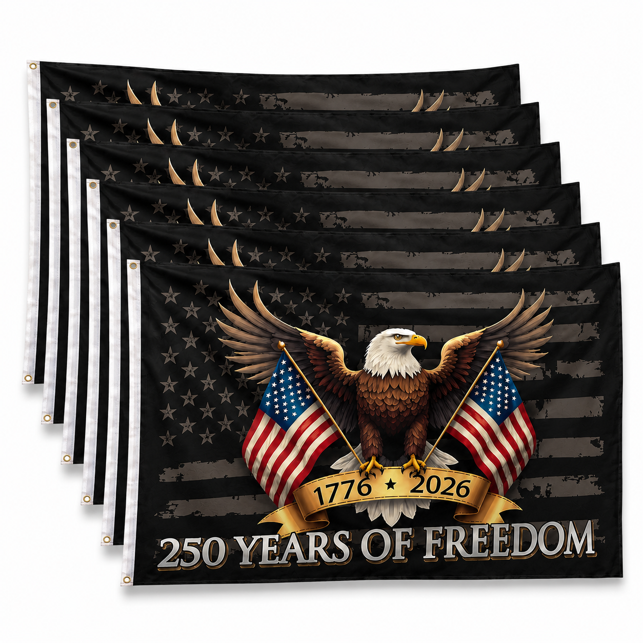 USA 250 Years of Freedom Patriotic Eagle Flag