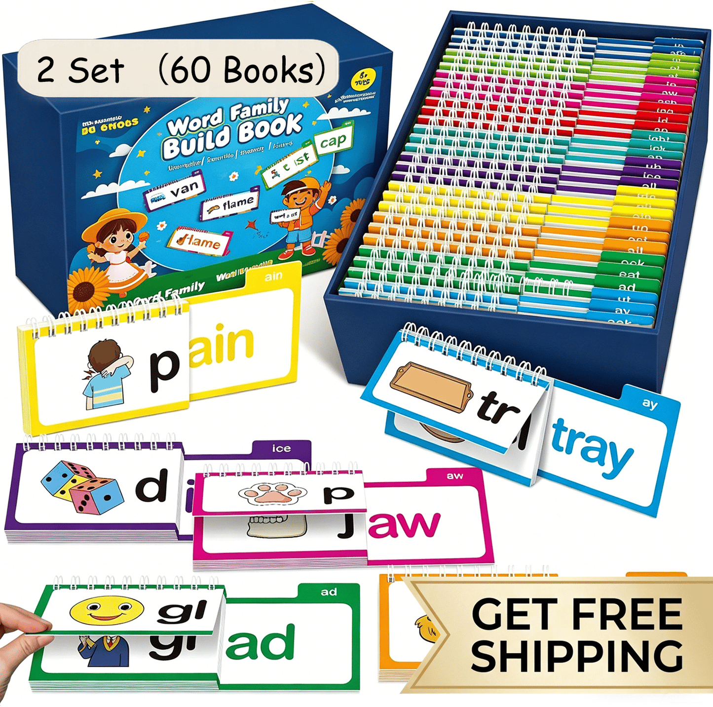 ๐ Read & Rhyme Flip-Book Set โ 30 Educational Phonics Flip Books for Early Learning