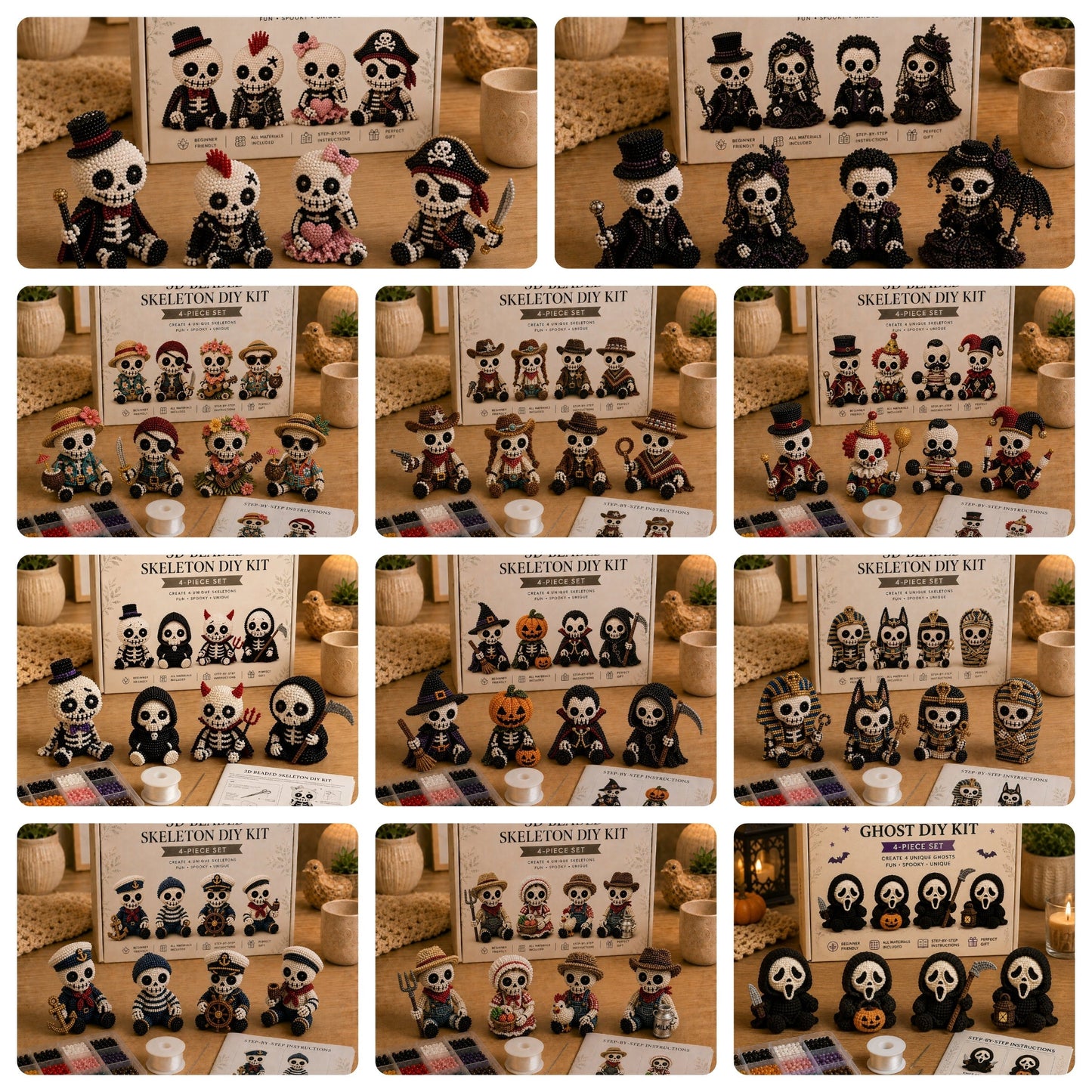๐ 3D Beaded Skeleton DIY Kit