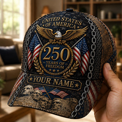 USA 250th Anniversary Hat Personalized, America 250 Baseball Cap