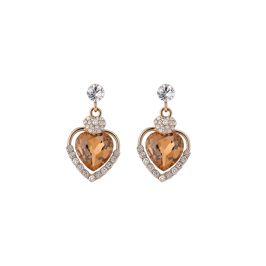 💖 49% OFF NOW! ✨ Women's Sparkling Double Heart Drop Earrings – Cubic zirconia – Romantic design, lightweight – perfect for daily wear or gifting 💎