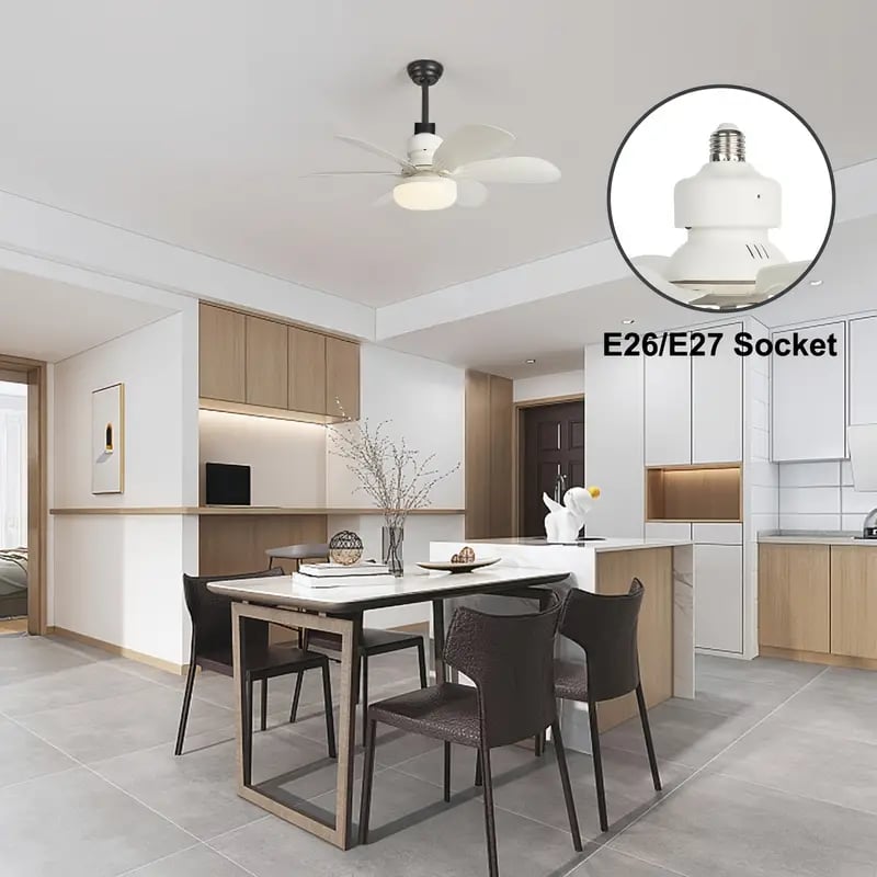 ⏳SUMMER SALE 60% OFF🔥40W LED Ceiling Fan Light – 20.5” Ultra-Quiet with Remote 🎯 | E27 + FREE B22 Adapter 🔌 | For Bedroom 😴, Kitchen 👩‍🍳 & Garage 🛠️ – UK Ready! 🇬🇧