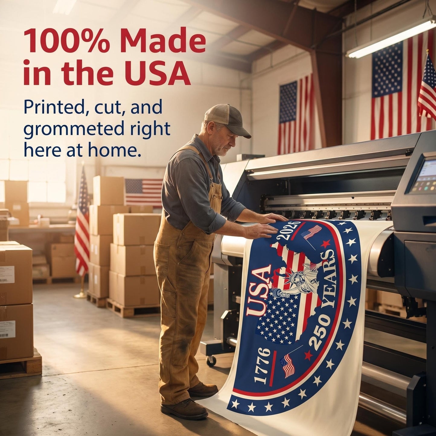 🖼️100% Veteran Owned / Handcrafted in USA-250th Anniversary Banners