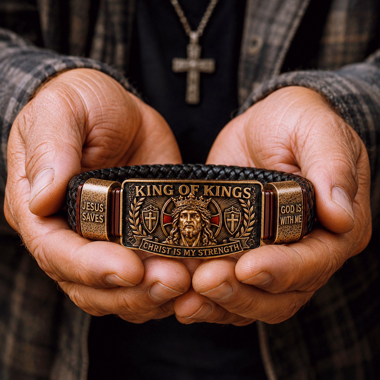 👑 The Ultimate Father's Day Tribute: "King of Kings" Faith Bracelet — Wear Your Belief with Pride (49% OFF Today)