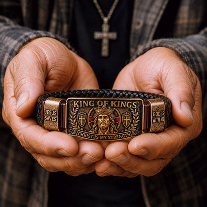 👑 The Ultimate Father's Day Tribute: "King of Kings" Faith Bracelet — Wear Your Belief with Pride (49% OFF Today)