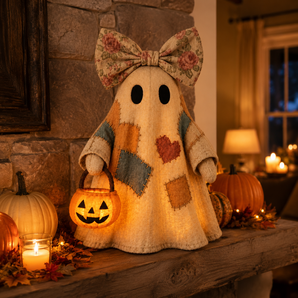 🎃👻 Cozy Spooky Vibes! LED Pumpkin Ghost Decor 🔥50% OFF