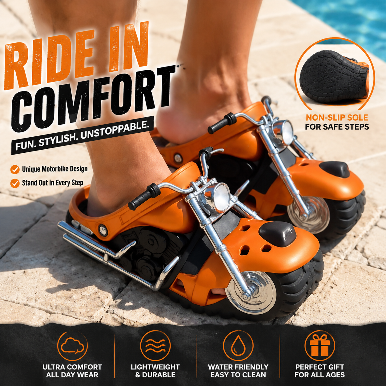 🏍️ Ride-On Motorcycle Slippers🔥