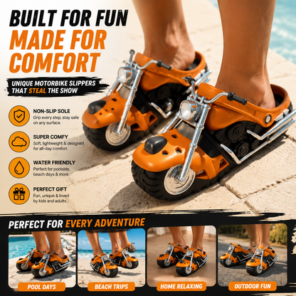 🏍️ Ride-On Motorcycle Slippers🔥