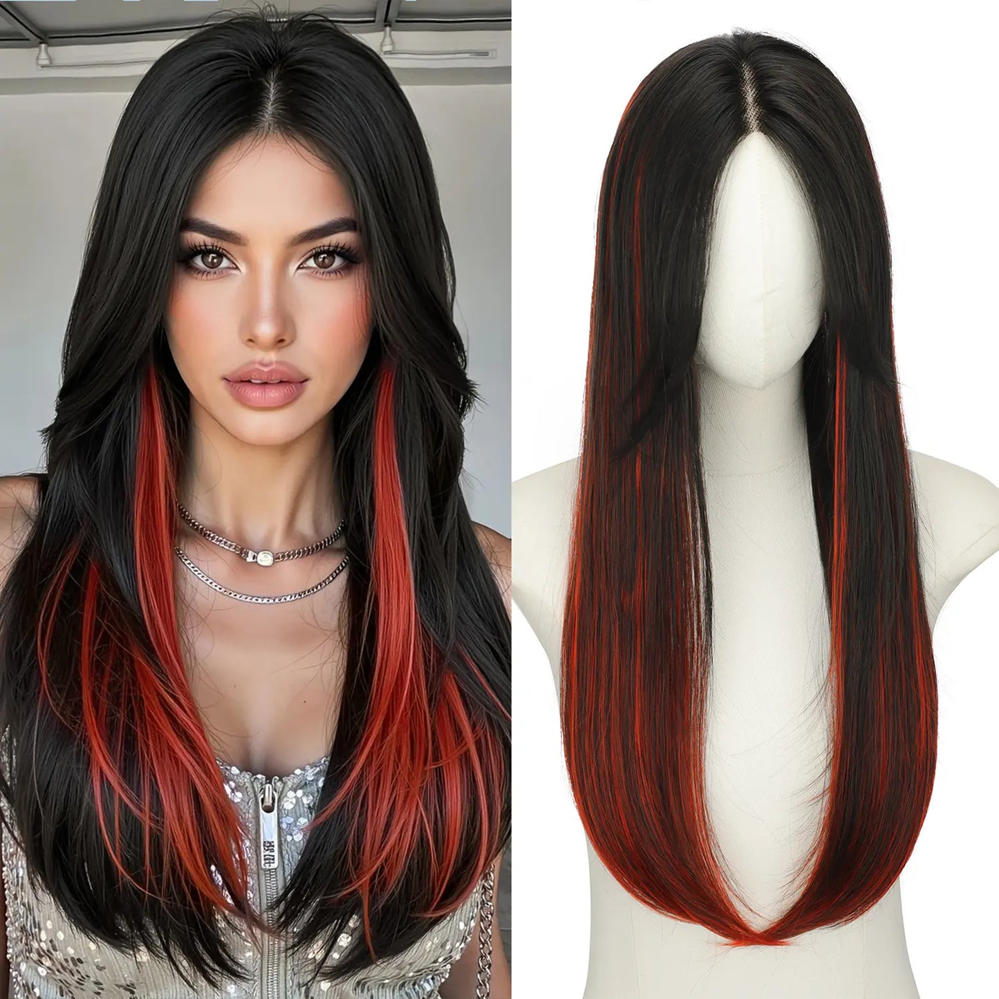 Hair Topper Slightly Layered Synthetic Extensions No Wig