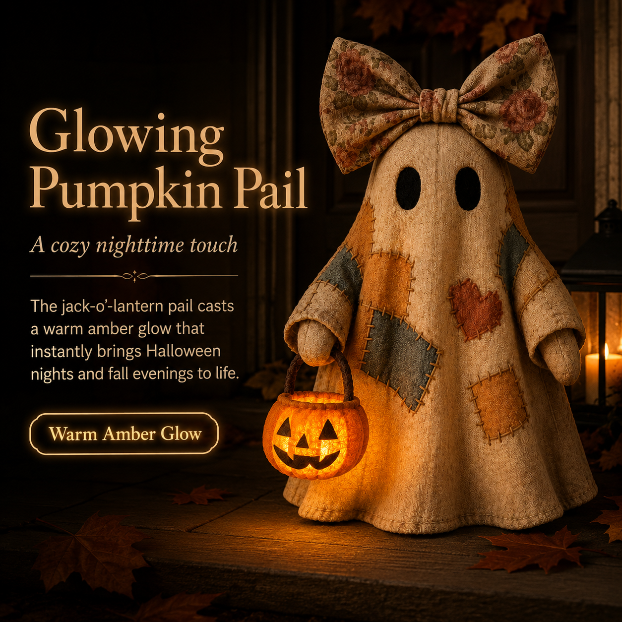 🎃👻 Cozy Spooky Vibes! LED Pumpkin Ghost Decor 🔥50% OFF