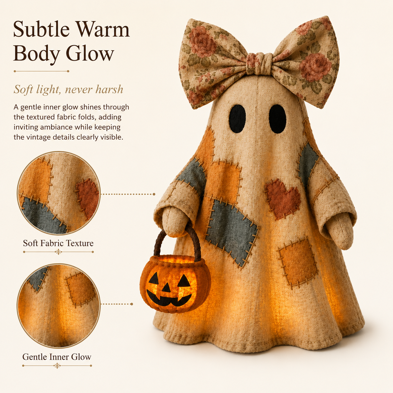 🎃👻 Cozy Spooky Vibes! LED Pumpkin Ghost Decor 🔥50% OFF