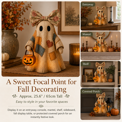 🎃👻 Cozy Spooky Vibes! LED Pumpkin Ghost Decor 🔥50% OFF