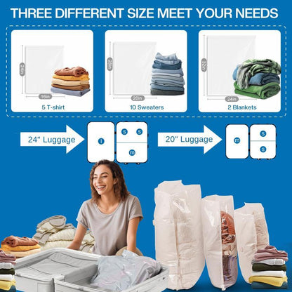 💥LAST DAY 60%OFF🔥Cordless Travel Vacuum Storage Compression Bag Set