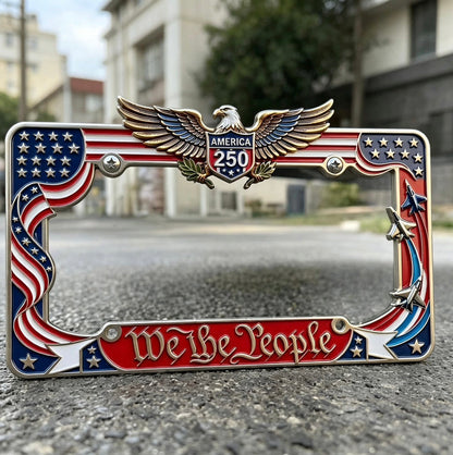 🚗🦅250th Anniversary Car Plate Frame with Eagle Design