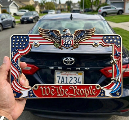 🚗🦅250th Anniversary Car Plate Frame with Eagle Design