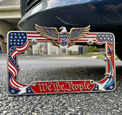 🚗🦅250th Anniversary Car Plate Frame with Eagle Design
