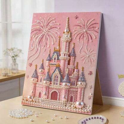 🏰✨DIY Beaded Art Kit - Castle Pearl Painting🎇