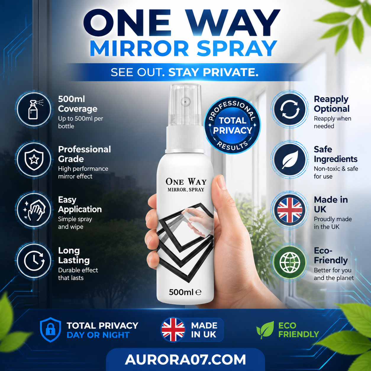 🏆LAST DAY SALE 49% OFF🔥Reflective Window Spray for Home & Car
