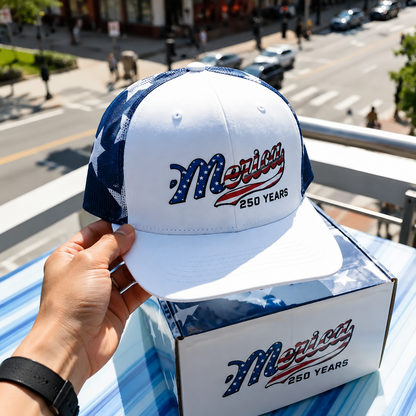 🇺🇸 ’AMerica 250 Years Embroidered Mesh Back Trucker Hat