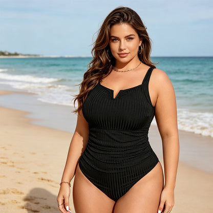 👙Plus Size Tummy Control One Piece Swimsuit🖤💥