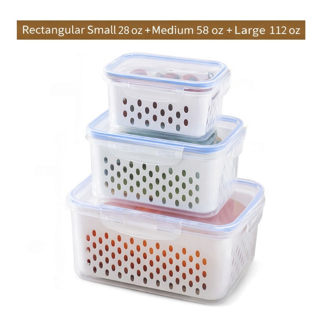 ✨4-in-1 Produce Storage Containers (3-Pack Set)🎁