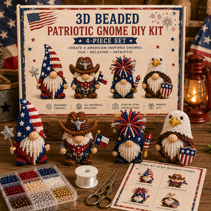 🎁 Perfect Handmade Gift✨Make Your Own 3D Beaded Gnome