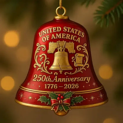 🔥Limited Edition: United States 250th Anniversary Commemorative Bell Ornament (1776-2026)