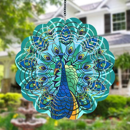 🔥🌿 Hot Selling! 3D Mandala Wind Spinner – Beautiful Stainless Steel Bird Decor for Garden & Patio ✨