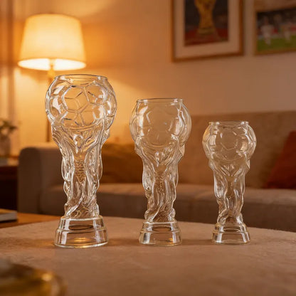 Soccer Trophy Style Beer Glass