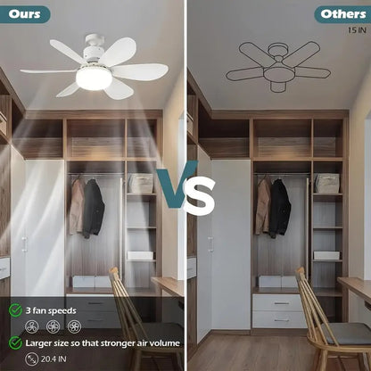 ⏳SUMMER SALE 60% OFF🔥40W LED Ceiling Fan Light – 20.5” Ultra-Quiet with Remote 🎯 | E27 + FREE B22 Adapter 🔌 | For Bedroom 😴, Kitchen 👩‍🍳 & Garage 🛠️ – UK Ready! 🇬🇧