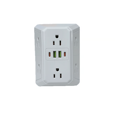 🔥Professional Smart Night-Light Multi-Outlet Wall Extender