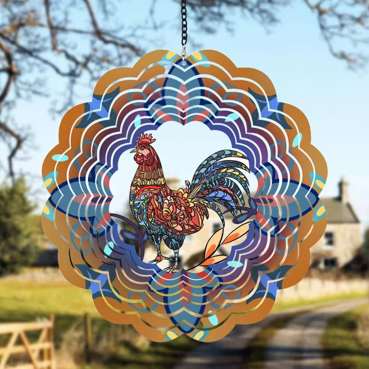 🔥🌿 Hot Selling! 3D Mandala Wind Spinner – Beautiful Stainless Steel Bird Decor for Garden & Patio ✨