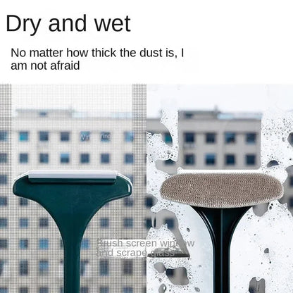 2-in-1 Multifunctional Mesh Screen & Window Cleaner Brush