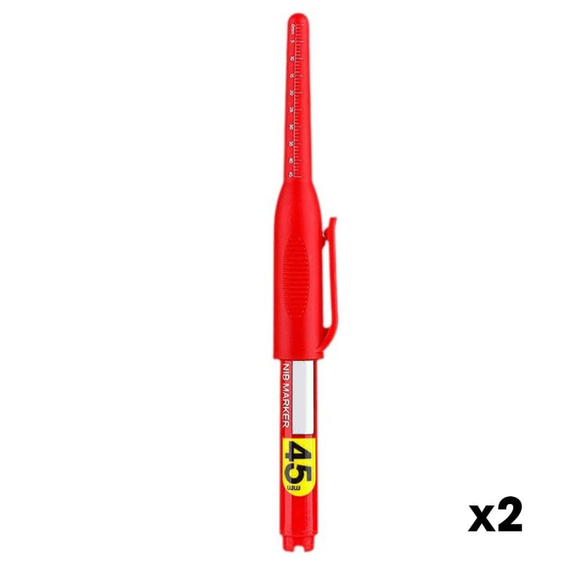 🖊 Pack of 4 Deep Hole Marker Pens with 45mm Extra Long Nib