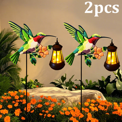 ☀️🐤♻️Solar Hummingbird Garden Stake Lights ☀️🐤♻️
