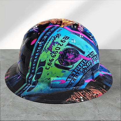 🔥 Blue Collar Daddy Hydro-Dipped Hard Hat | Industrial Rigid Impact-Resistant Safety Helmet with Full-Wrap Gloss Artwork