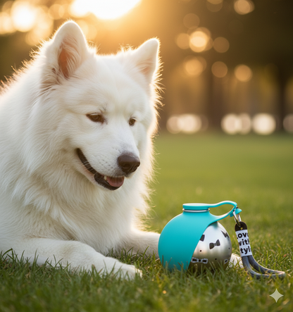 Insulated Stainless Steel Travel Dog Water Bottle & Bowl
