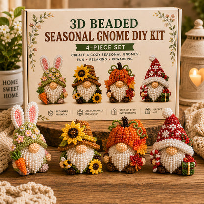 🎁 Perfect Handmade Gift✨Make Your Own 3D Beaded Gnome