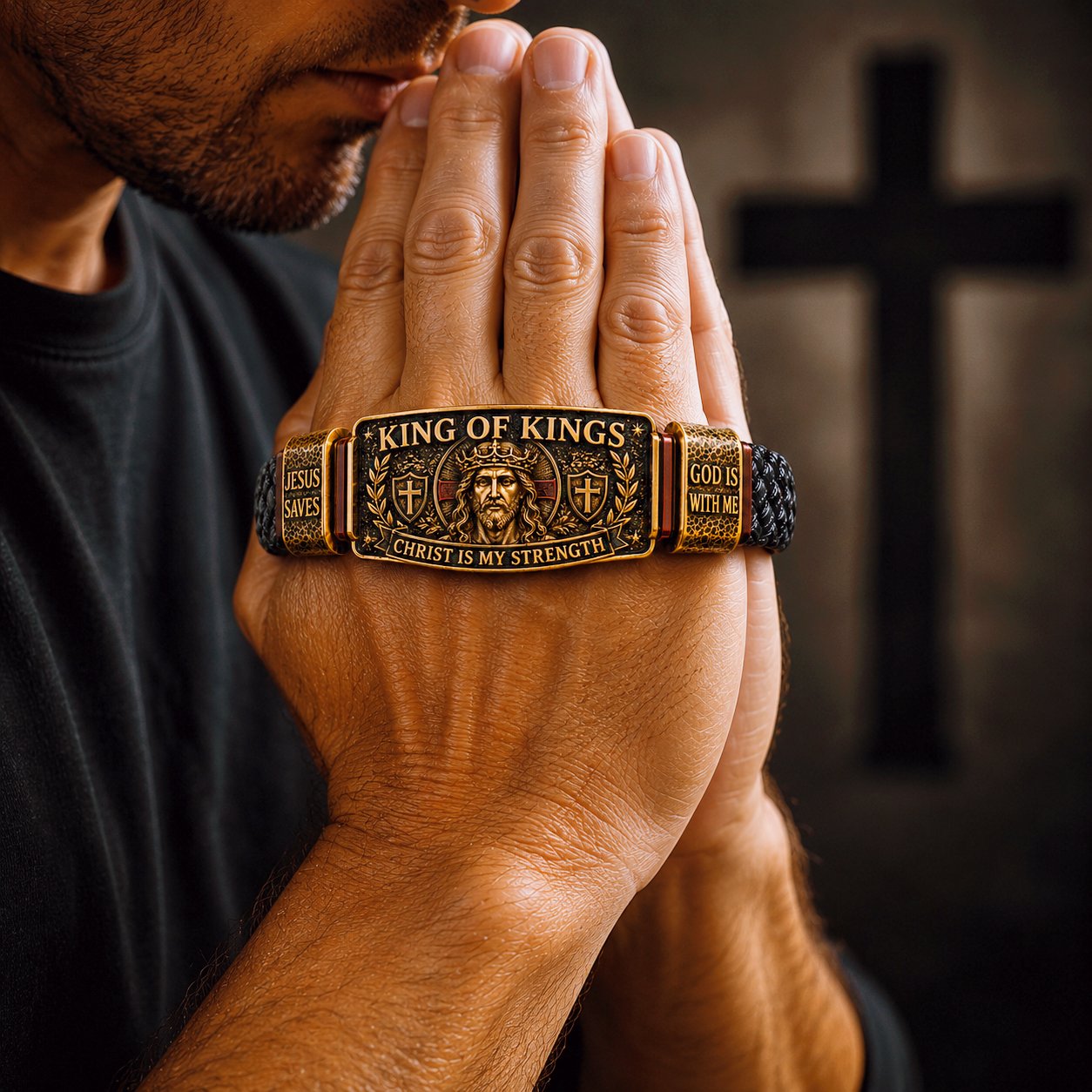 👑 The Ultimate Father's Day Tribute: "King of Kings" Faith Bracelet — Wear Your Belief with Pride (49% OFF Today)