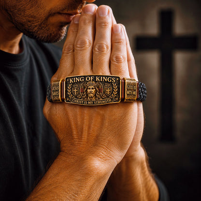 👑 The Ultimate Father's Day Tribute: "King of Kings" Faith Bracelet — Wear Your Belief with Pride (49% OFF Today)
