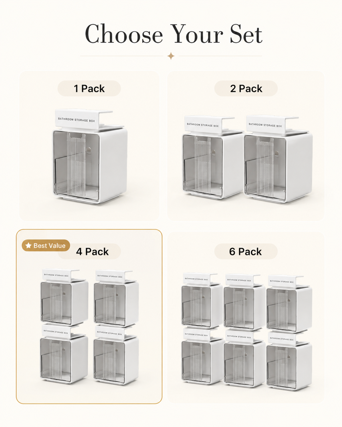 ✨ Clear Space-Saving Organizer Box — Buy More, Save More