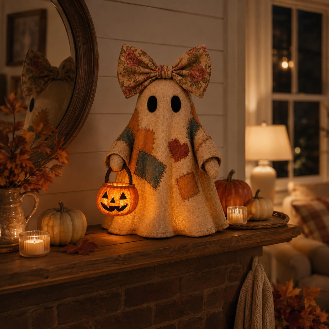 🎃👻 Cozy Spooky Vibes! LED Pumpkin Ghost Decor 🔥50% OFF