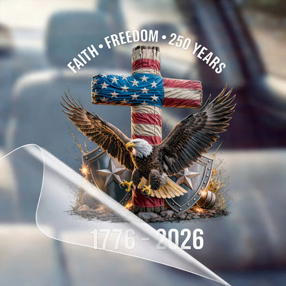 🔥 LIMITED TIME OFFER – America 250th Anniversary Patriotic UV DTF 3D Car Decal (1776–2026)