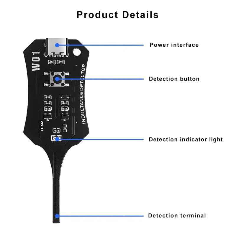 Type-C Motherboard Inductance Tester – Portable Circuit Board Coil Detector for Quick Troubleshooting