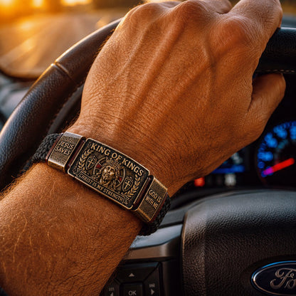 👑 The Ultimate Father's Day Tribute: "King of Kings" Faith Bracelet — Wear Your Belief with Pride (49% OFF Today)