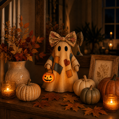 🎃👻 Cozy Spooky Vibes! LED Pumpkin Ghost Decor 🔥50% OFF